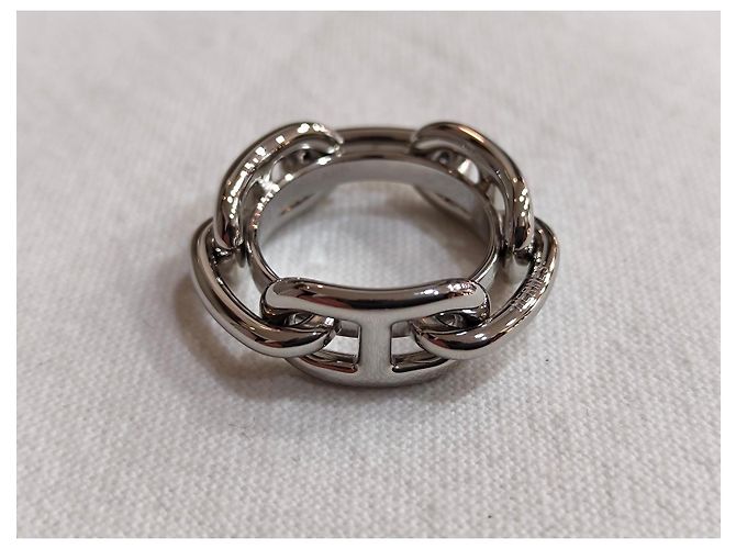 Anello per Foulard Hermès Argentato Metallo Taglia 62 Argento - vista 7
