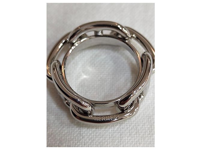 Anello per Foulard Hermès Argentato Metallo Taglia 62 Argento - vista 9