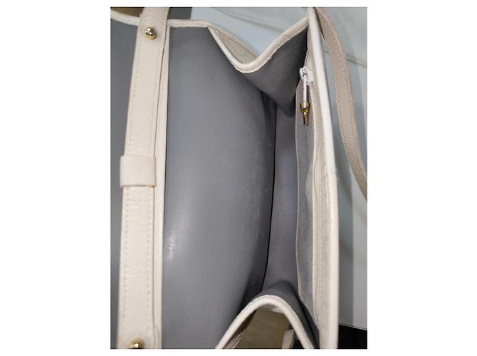 Borsa a spalla Christian Dior Eggshell in tessuto monogramma Bianco sporco - vista 11