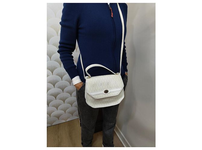 Borsa a spalla Christian Dior Eggshell in tessuto monogramma Bianco sporco - vista 2