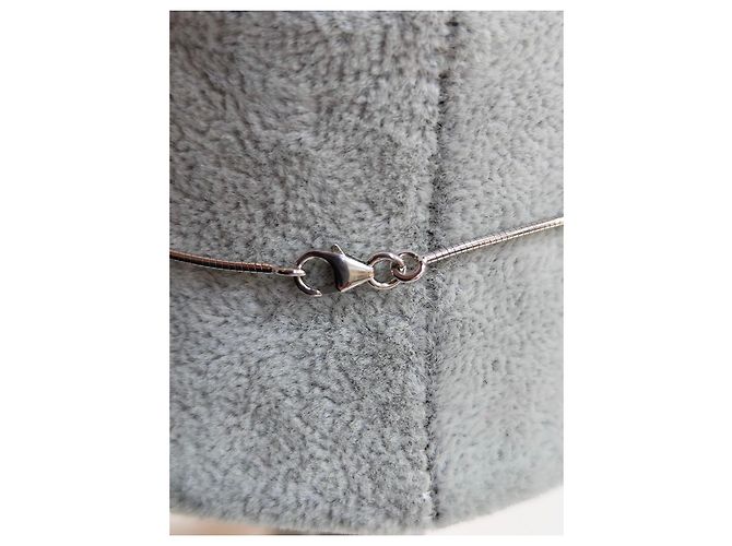 Collana Hermès Cage d'H in argento e smalto blu - vista 6