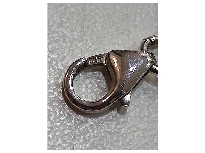Collana Hermès Cage d'H in argento e smalto blu - vista 7