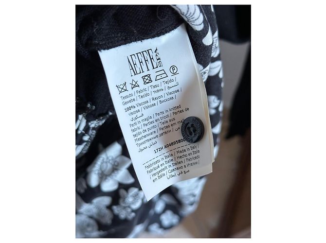 Moschino Kleid mit integrierter Wollweste Blumenmuster Schwarz - Ansicht 5