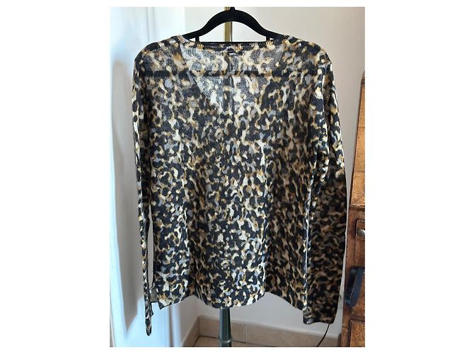 Maglione Ikks con Stampa Leopardata in Mohair e Lana Stampa leopardo - vista 6