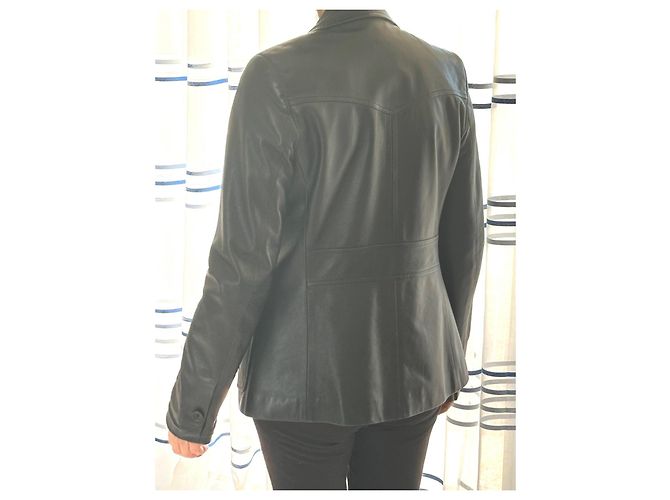 Gerard Darel Schwarze Lederjacke Größe 38 - Ansicht 2