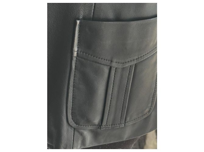 Gerard Darel Schwarze Lederjacke Größe 38 - Ansicht 3