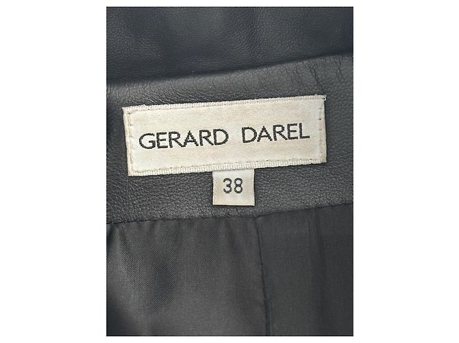 Gerard Darel Schwarze Lederjacke Größe 38 - Ansicht 5