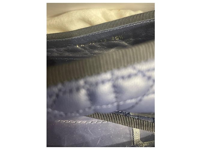 Ballerine Dior in pelle cannage blu navy - vista 6