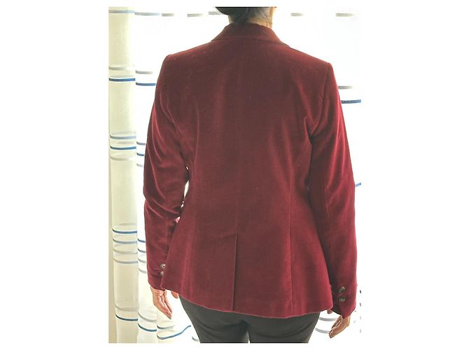 Blazer Caroll rojo oscuro de algodón Burdeos - vista 4