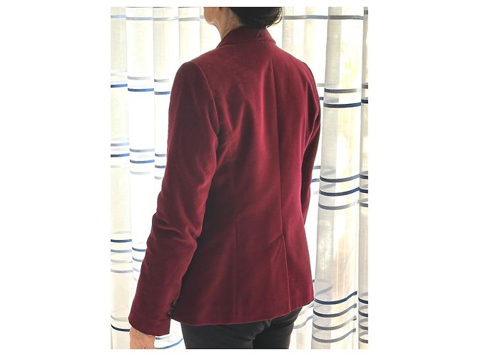 Blazer Caroll rojo oscuro de algodón Burdeos - vista 5