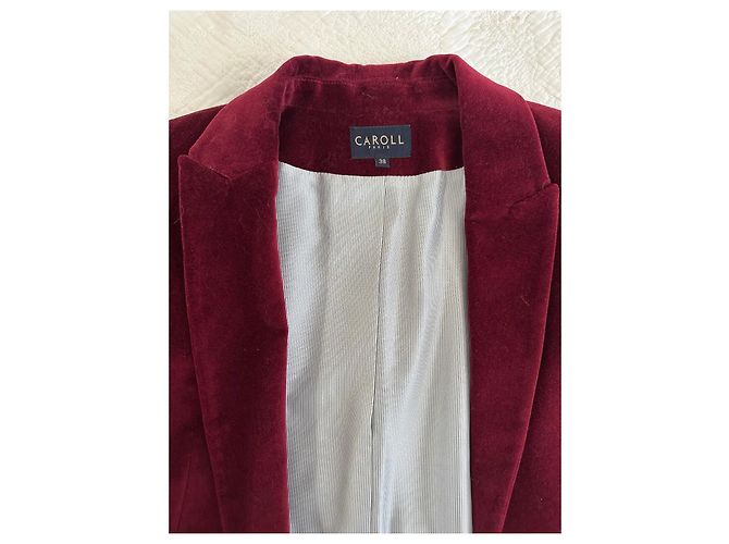 Blazer Caroll rojo oscuro de algodón Burdeos - vista 6