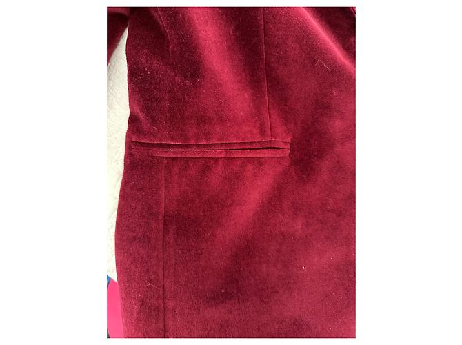 Blazer Caroll rojo oscuro de algodón Burdeos - vista 7