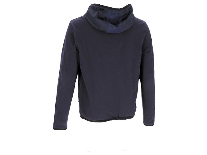 Prada Kapuzenpullover mit Reißverschluss aus Baumwolle und Nylon in Marineblau - Ansicht 8