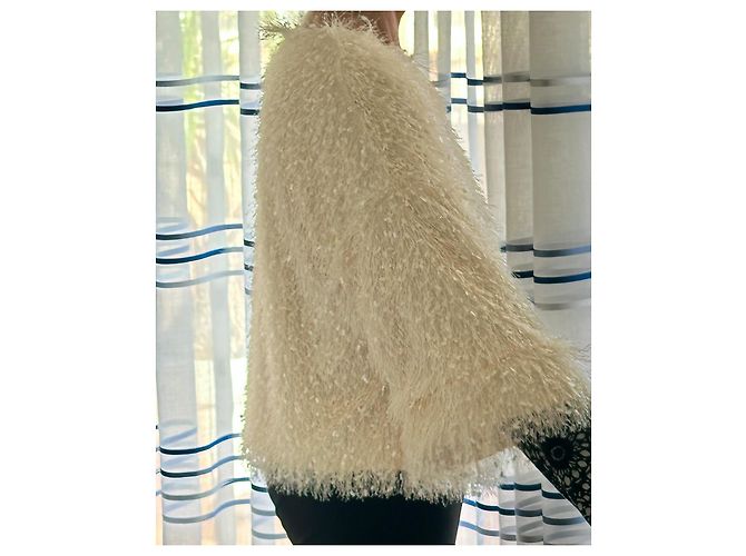 Autre Marque Pull Corner Flora Couleur Eggshell Blanc cassé - vue 3