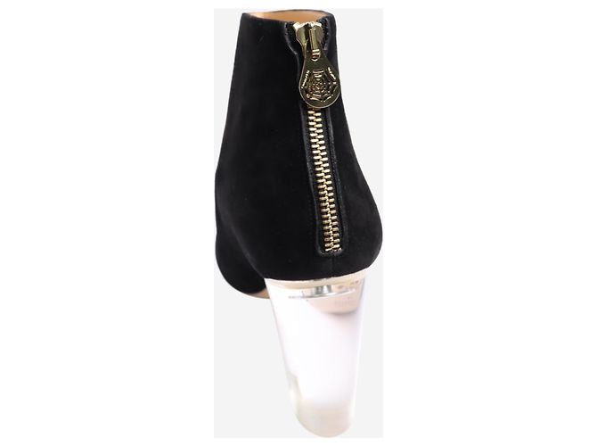 Charlotte Olympia Schwarze Wildleder-Stiefelette - Größe EU 41 - Ansicht 4