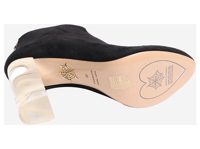 Charlotte Olympia Schwarze Wildleder-Stiefelette - Größe EU 41 - Ansicht 5