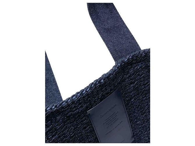 Borsa Chloé Woody in denim blu indaco Blu navy - vista 3