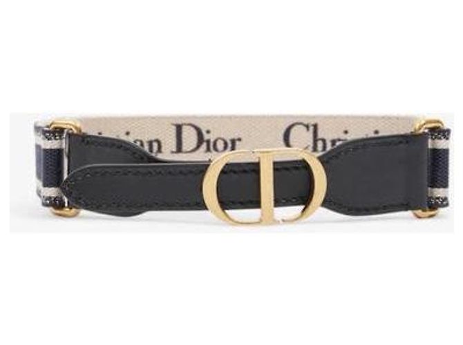 Cintura Christian Dior Tote Blu Navy e Beige - vista 4