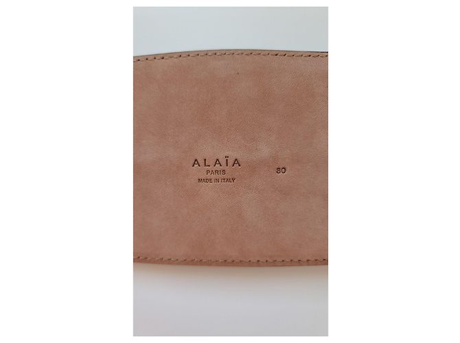 Alaïa Schwarzer Ledergürtel von Alaia mit Kaurischalen - Ansicht 6
