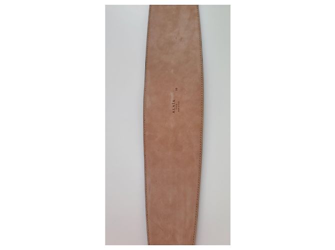 Alaïa Schwarzer Ledergürtel von Alaia mit Kaurischalen - Ansicht 8