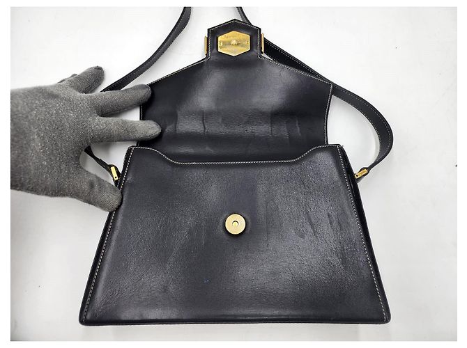 Borsa a tracolla trapezoidale Christian Dior CD Logo Plate Nero - vista 18