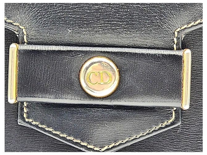 Borsa a tracolla trapezoidale Christian Dior CD Logo Plate Nero - vista 6