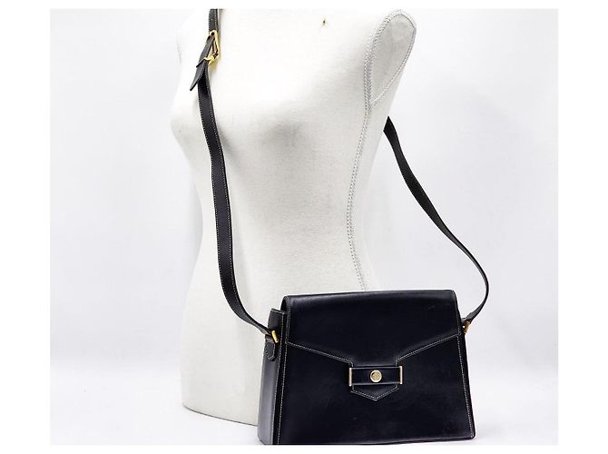 Borsa a tracolla trapezoidale Christian Dior CD Logo Plate Nero - vista 7