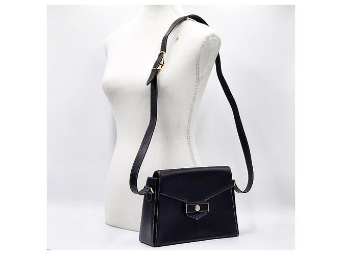 Borsa a tracolla trapezoidale Christian Dior CD Logo Plate Nero - vista 8