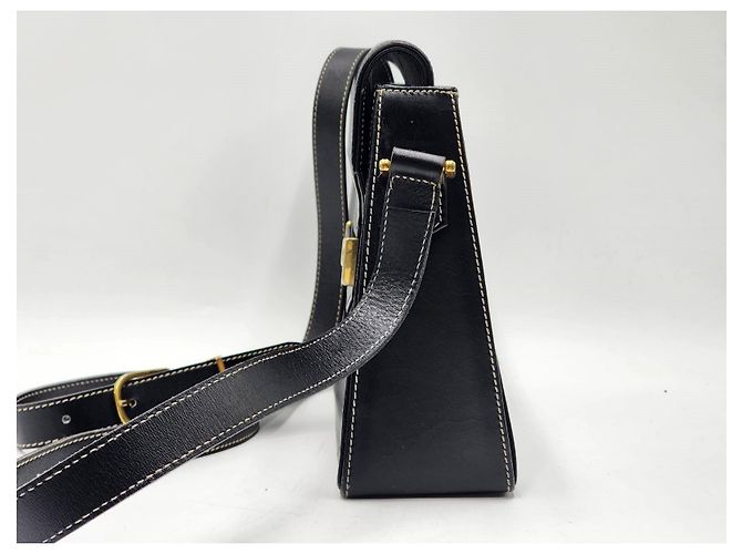 Borsa a tracolla trapezoidale Christian Dior CD Logo Plate Nero - vista 9