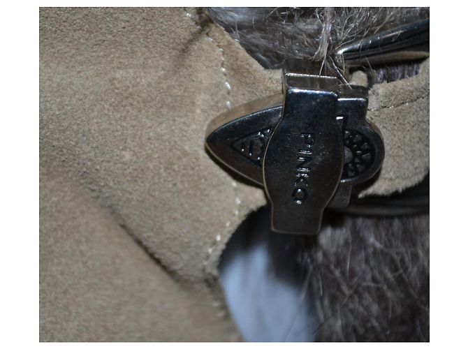 Botins Pinko bege em camurça - vista 5