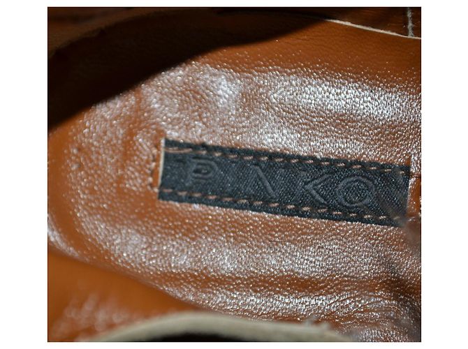 Botins Pinko bege em camurça - vista 8