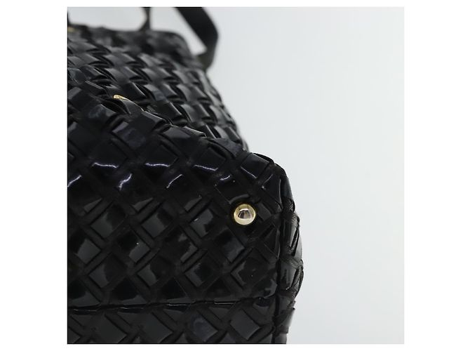 BALLY Borsa a Spalla in Pelle Verniciata Nera e Oro Auth 97194 Nero D'oro - vista 15