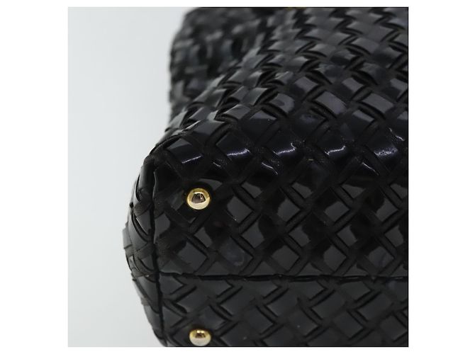 BALLY Borsa a Spalla in Pelle Verniciata Nera e Oro Auth 97194 Nero D'oro - vista 16