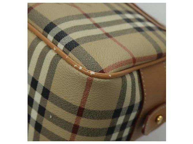 Autre Marque Borsa a spalla Burberrys Nova Check PVC Beige Oro Auth 96329 D'oro - vista 10