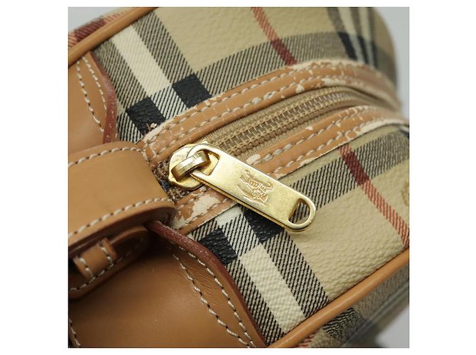 Autre Marque Borsa a spalla Burberrys Nova Check PVC Beige Oro Auth 96329 D'oro - vista 11