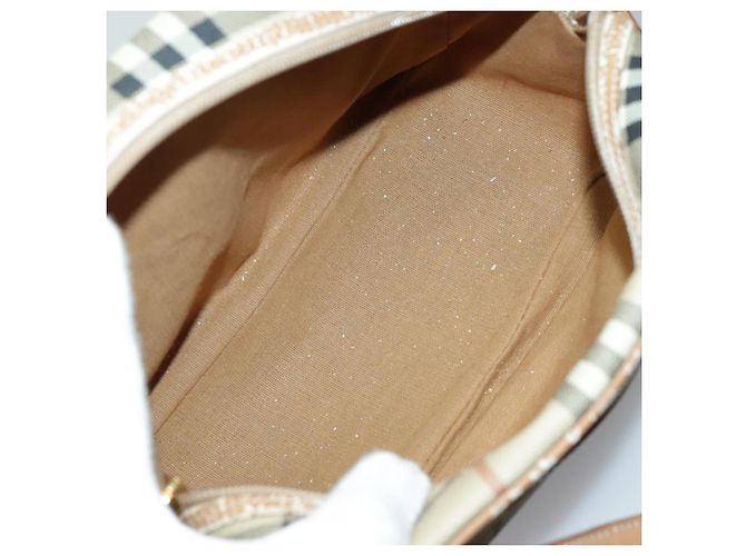 Autre Marque Borsa a spalla Burberrys Nova Check PVC Beige Oro Auth 96329 D'oro - vista 12