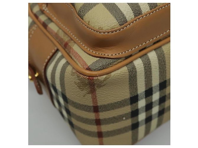 Autre Marque Borsa a spalla Burberrys Nova Check PVC Beige Oro Auth 96329 D'oro - vista 15