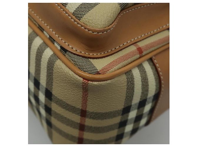 Autre Marque Borsa a spalla Burberrys Nova Check PVC Beige Oro Auth 96329 D'oro - vista 16