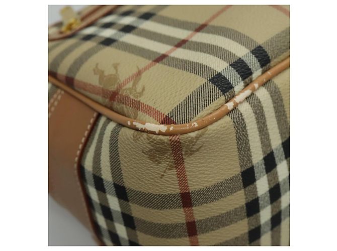Autre Marque Borsa a spalla Burberrys Nova Check PVC Beige Oro Auth 96329 D'oro - vista 17
