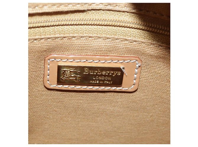 Autre Marque Borsa a spalla Burberrys Nova Check PVC Beige Oro Auth 96329 D'oro - vista 20