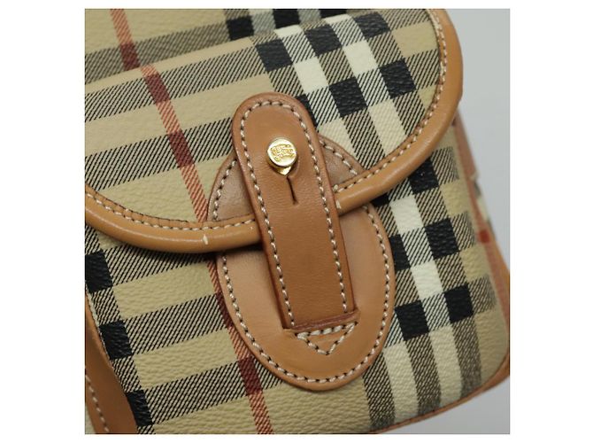 Autre Marque Borsa a spalla Burberrys Nova Check PVC Beige Oro Auth 96329 D'oro - vista 25