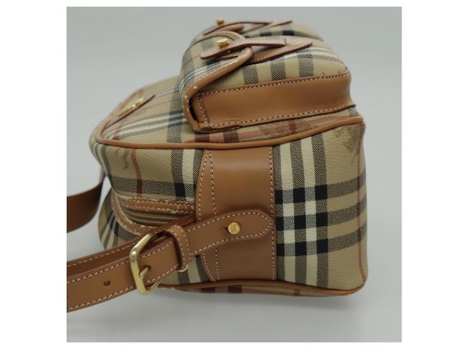 Autre Marque Borsa a spalla Burberrys Nova Check PVC Beige Oro Auth 96329 D'oro - vista 3
