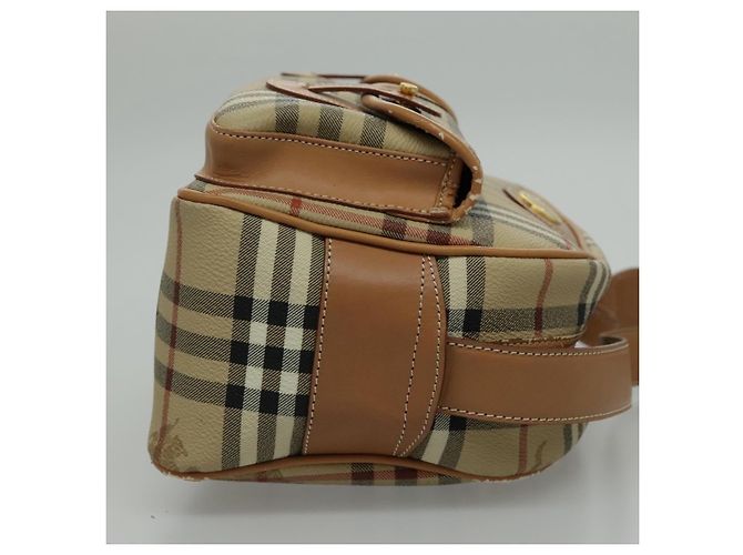 Autre Marque Borsa a spalla Burberrys Nova Check PVC Beige Oro Auth 96329 D'oro - vista 4