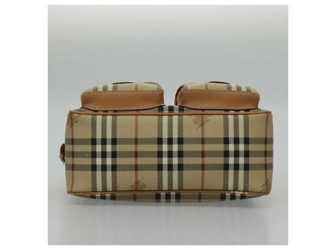 Autre Marque Borsa a spalla Burberrys Nova Check PVC Beige Oro Auth 96329 D'oro - vista 5