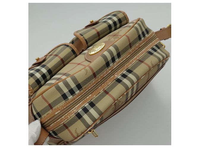 Autre Marque Borsa a spalla Burberrys Nova Check PVC Beige Oro Auth 96329 D'oro - vista 6