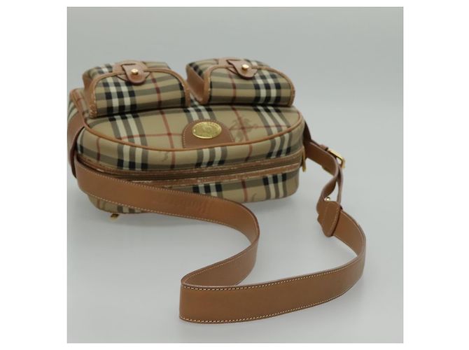 Autre Marque Borsa a spalla Burberrys Nova Check PVC Beige Oro Auth 96329 D'oro - vista 8