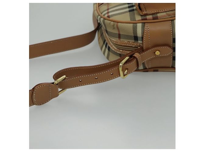 Autre Marque Borsa a spalla Burberrys Nova Check PVC Beige Oro Auth 96329 D'oro - vista 9