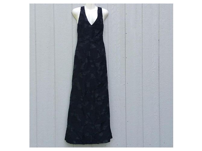 Vera Wang Burnout-Organza-Kleid schwarz - Ansicht 3