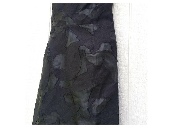 Vera Wang Burnout-Organza-Kleid schwarz - Ansicht 6