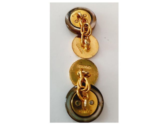 Gemelli da polso unisex vintage Chanel Gold hardware - vista 4